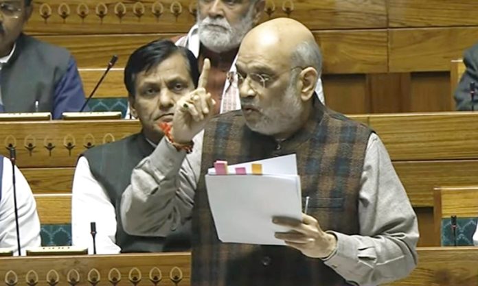 Union Home Minister Amit Shah speaks on criminal laws bills in Lok Sabha. (UNI)