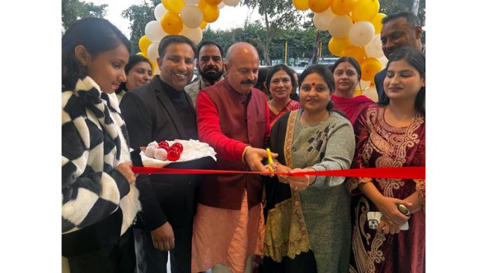 BJP vice president, Yudhvir Sethi and former Minister and National Executive Member of the party, Priya Sethi inaugurating The Irish Coffee House Restaurant at Tawi road on Tuesday.