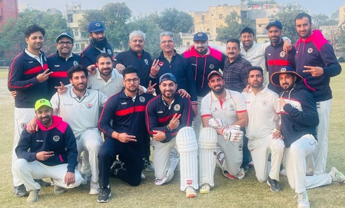 Regional Sports Board (RSB) XI J&K team posing during the tournament.