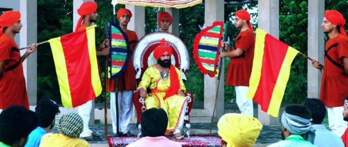 A scene from film 'Gulab Gatha' showcased at MAM College, Jammu on Wednesday.