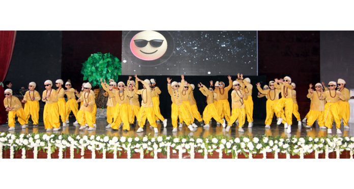 Students of Jodhamal Junior Wing presenting cultural item during the Annual Day.