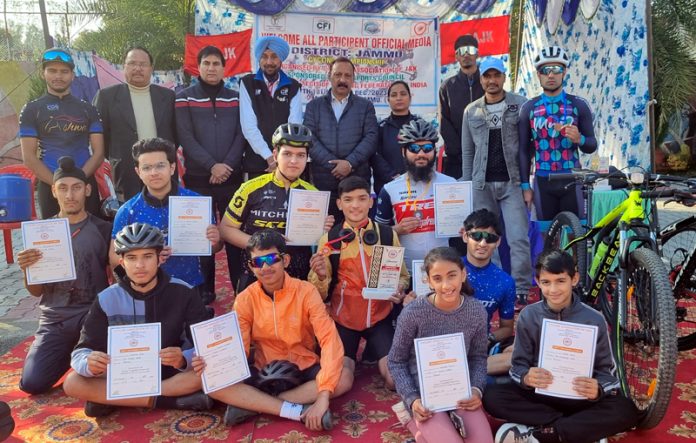 Two days district level Cycling Championship of Jammu district organized by CAJK under the overall supervision of J&K Sports Council concluded here today. A large number of local riders participated in the competition.