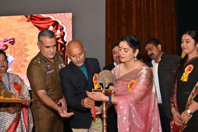 Noble Laureate School Dhamore Jakh today celebrated Annual Day function at Police Lines Auditorium, Jammu. DIG Shakti Kumar Pathak was chief guest. DP Chibber, Director Education Department (Law) was guest of honour and special guests were Dr Vivek Gupta Radiologist, Preeti Sharma DPO, Jammu and Ramesh Sharma Sarpanch of Jakh. Director of School, Dr Jai Swaroop Sharma and Principal Dr Arti Mohan Sharma were also present on the occasion.