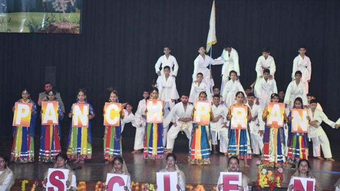 Students of Scientia International School performing during  Annual Day event on Wednesday. 