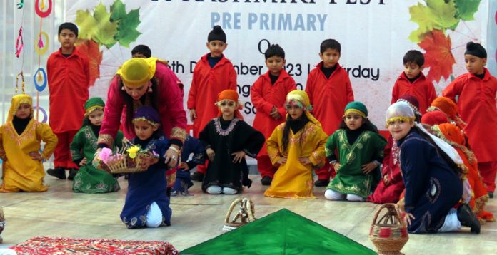 Children performing during Kashmiri fest.