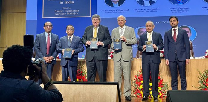 Dignitaries during the launch of book titled “Damages, Expert Evidence & Valuation in Commercial Disputes”.
