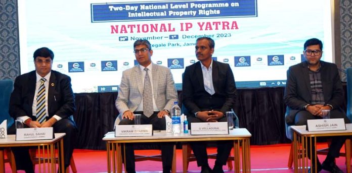 Experts during the second day of the IP Yatra programme event in Jammu on Friday.