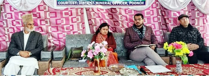 Secretary Mining chairing mega public darbar in Gursai Poonch on Saturday.