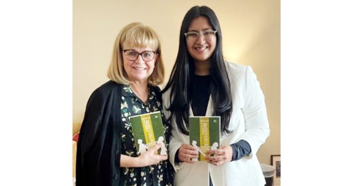 Pro Vice Chancellor, University of Oxford Lady Elish Angioloni releasing book of Shireen Kalra at University of Oxford on Sunday.