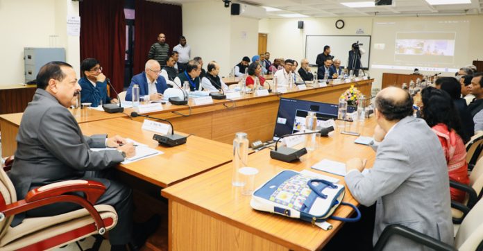 Union Minister Dr. Jitendra Singh addressing the first-ever meeting of the BRIC Society at New Delhi, on Saturday.
