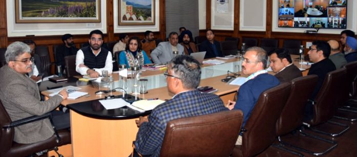 Chief Secretary chairing a meeting on Wednesday.