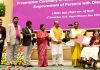 President of India, Droupadi Murmu confers the National Awards for the Empowerment of Persons with Disabilities for the year 2023 on the occasion of the International Day of Persons with Disabilities at Vigyan Bhawan, in New Delhi on Sunday.