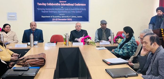 Participants during valedictory session of two-day international conference at JU.