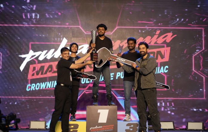 The winners of master edition of Pulsarmania competition, which was held in Mumbai on Monday.