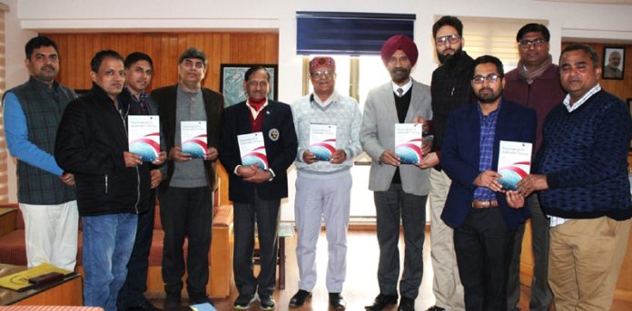 SMVDU VC and others releasing book on nano material.