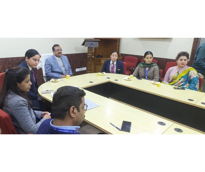Dignitaries during a workshop at Jammu airport on Monday.