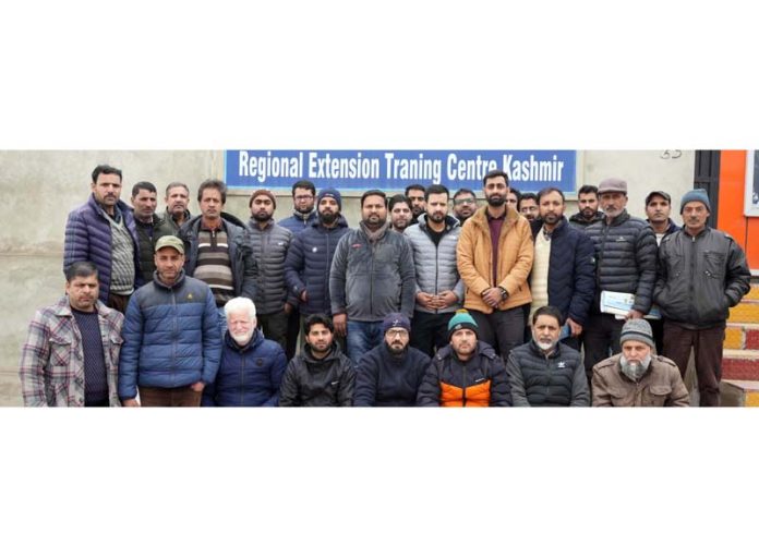 Officials of BIS along with Sarpanchs and Panchs during an awareness programme in Srinagar on Sunday.