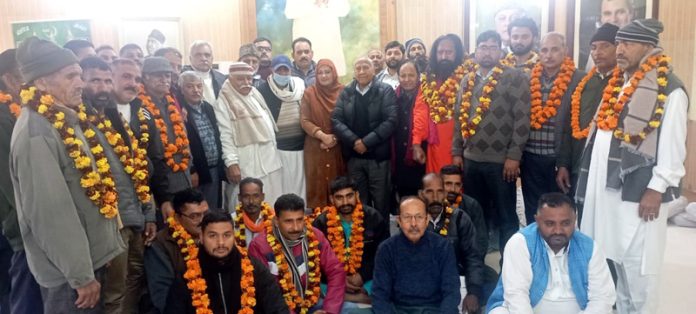 Senior NC leaders during meeting in Jammu on Thursday.