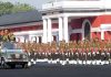 Chief of Defence Staff of Sri Lanka General Shavendra Silva inspects the Guard of Honour during the passing out parade at the Indian Military Academy (IMA), in Dehradun.