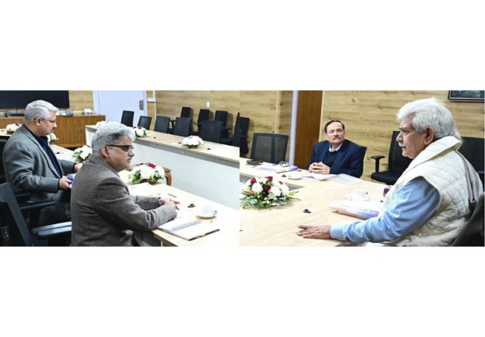 Lieutenant Governor Manoj Sinha chairs Administrative Council meeting at Jammu on Thursday.