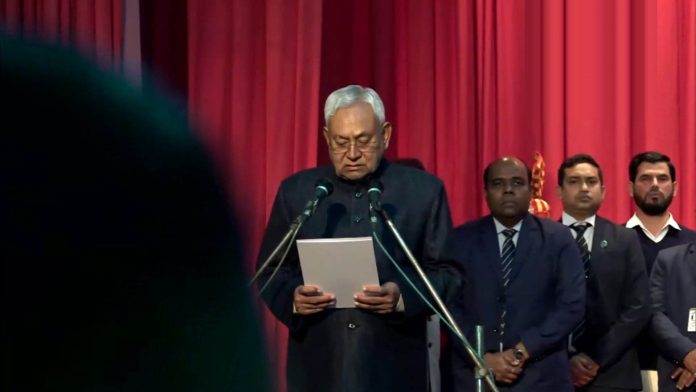 Nitish Kumar Takes Oath As Bihar Chief Minister For Record Ninth Time
