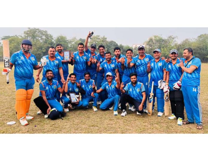 University of Jammu team posing after victory in quarterfinals against PAU Ludhiana on Thursday.  