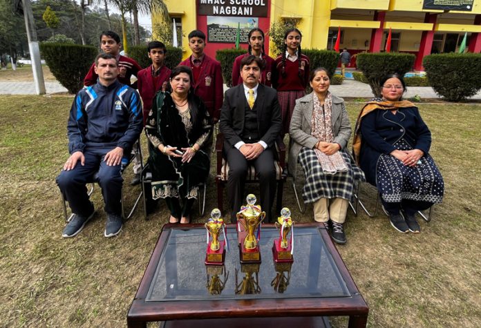 In a major achievement, five students of MHAC School Nagbani were selected for 67th SGFI Yoga Championship scheduled to be held from February 1 to 4, 2024 at Jaipur, Rajasthan. The selected students are Lakshya Mahajan, Banshu Sharma, Arnav Singh, Kritika Sharma & Aditi Chib who were selected during Inter Division UT Level Yoga Championship (U-14) conducted by District Youth Services and Sports (DYSS). Principal of School, Brij Mohan appreciated the efforts of students and Mukesh Sharma (Yoga Teacher).