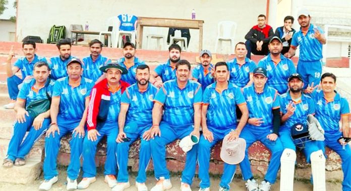 Jammu University team posing for a group photograph