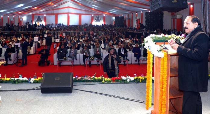 Union Minister Dr Jitendra Singh speaking after inaugurating the 4-day 9th 