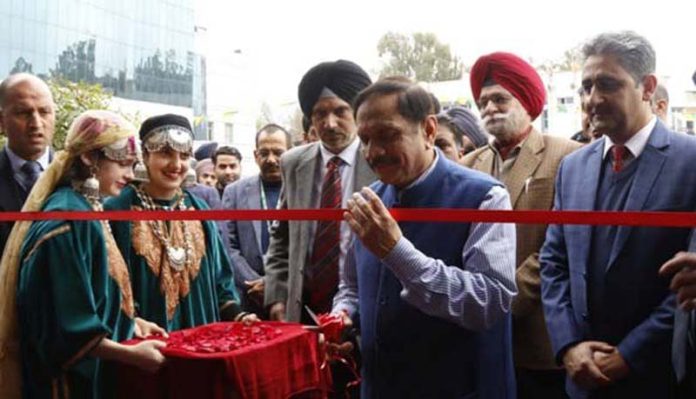 Advisor Rajeev Rai Bhatnagar inaugurating 1st edition of Jammu Trade Fair on Wednesday.