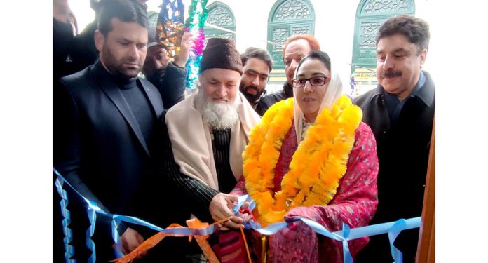 Chairperson J&K Waqf Board during the inaugration of developmental projects at Kanayar.