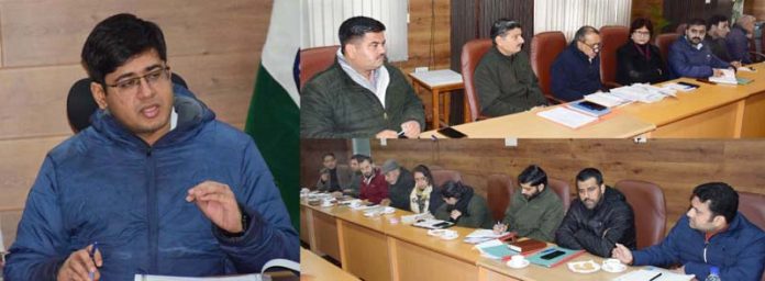 Director Information Jatin Kishore chairing a meeting on Friday.