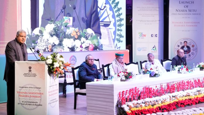 Vice-President, Jagdeep Dhankhar addressed the inauguration of ‘Hamara Samvidhan Hamara Samman’ Campaign at Dr. Ambedkar International Centre, New Delhi on Wednesday.