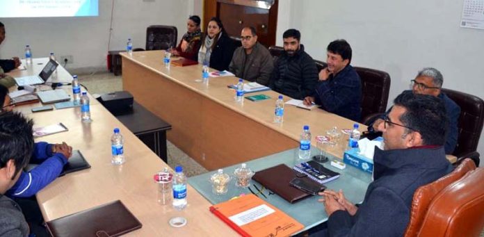 Secretary RDD Dr Shahid Iqbal Choudhary chairing a meeting on Wednesday.