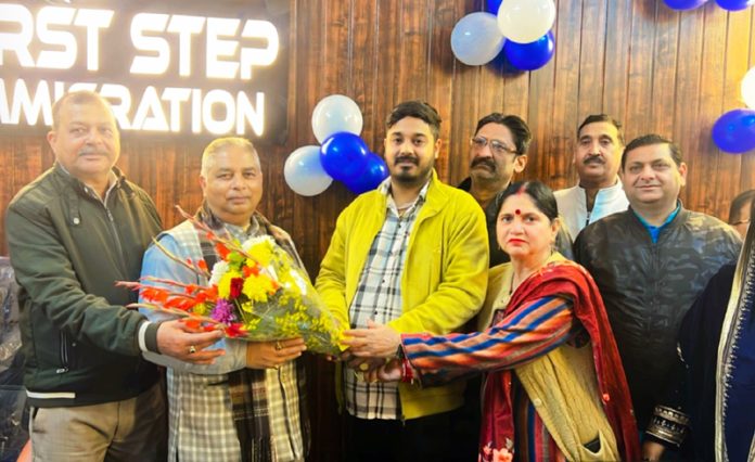 Sat Sharma at the inauguration of “First Step immigration” Centre in Subash Nagar area of Jammu.