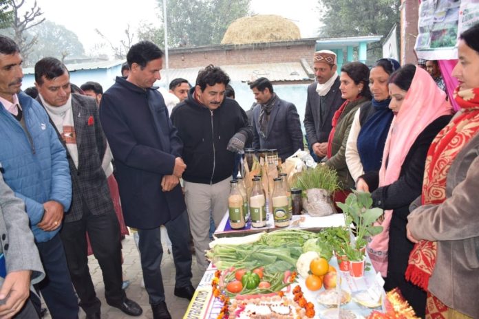 Principal Secretary during visit to VBSY event at Kathua on Thursday.