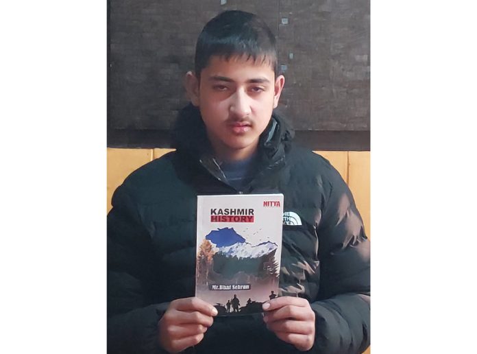 12-year-old boy from Ganderbal who has written his first book, titled “History of Kashmir” shedding light on the transformations the valley has undergone over the last three decades.