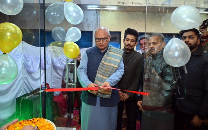 Former Mayor, Rajinder Sharma inaugurates studio 'Virage Creations' at Janipur on Tuesday.