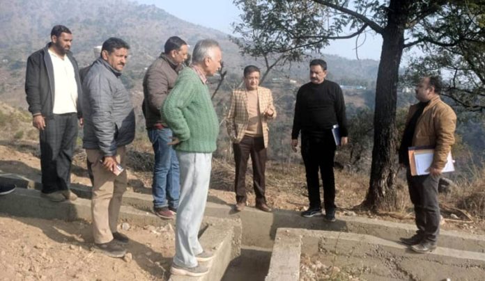 DCAD Jammu  Shiv Kumar Gupta during visit to Panthal area of Reasi.
