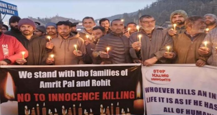 Candle March Held At Kupwara To Express Solidarity With Families Of Punjab Residents Killed In Srinagar