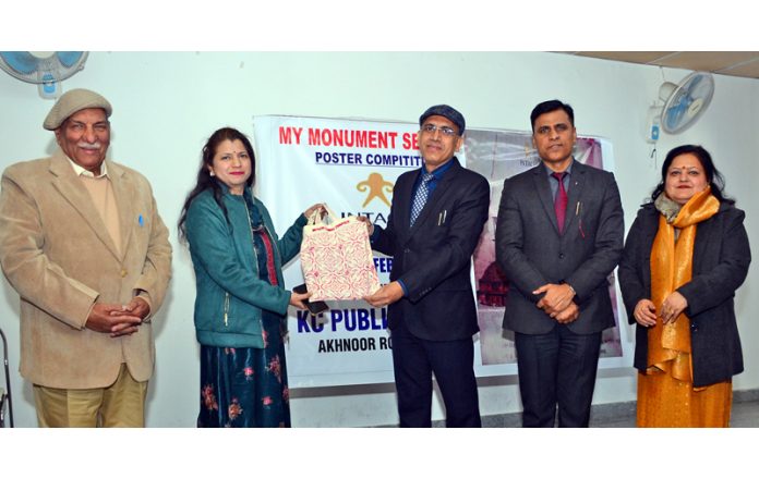 School management posing along with members of INTACH at Jammu.