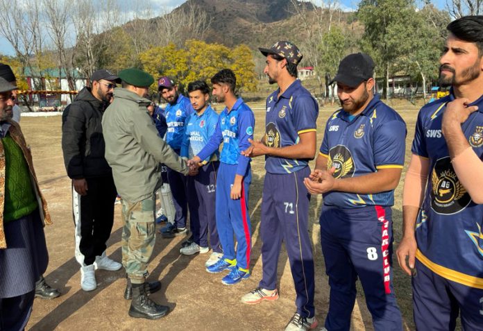 Commander 93 Infantry Brigade Mudit Mahajan interacting with players.