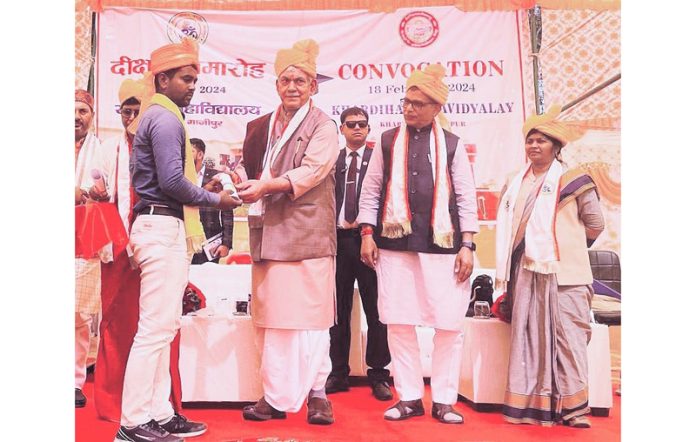 LG Manoj Sinha during the Convocation Ceremony at Ghazipur.