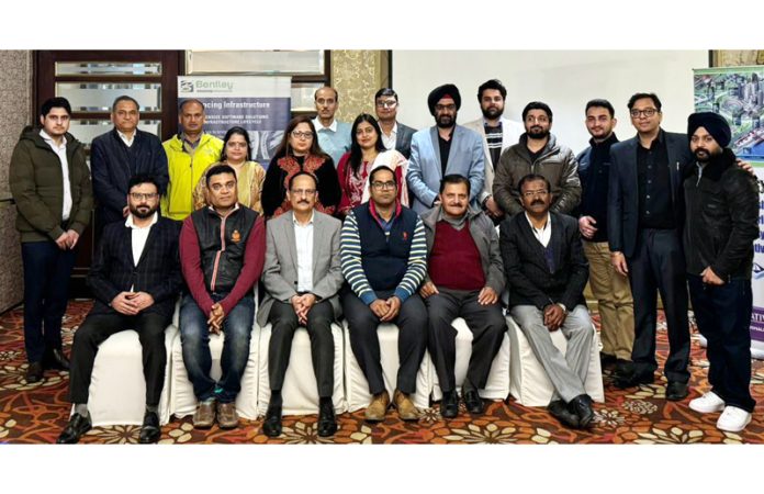 Engineers from various Government Departments of Jammu & Kashmir posing during a workshop held in Jammu on Monday.