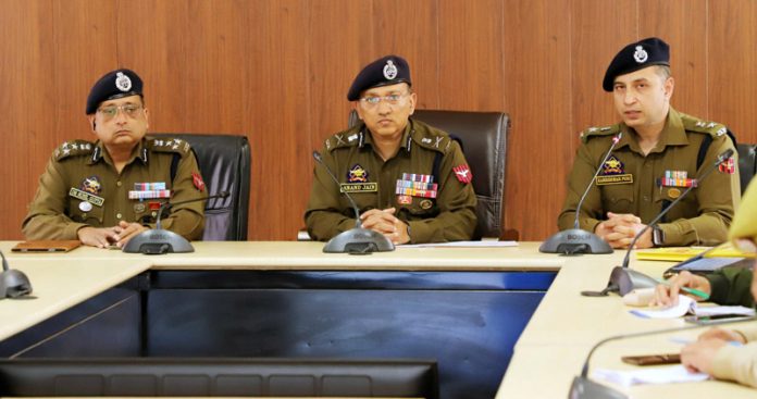 ADGP Jammu Zone, Anand Jain addressing a programme organised on Cybercrimes in Jammu on Thursday.