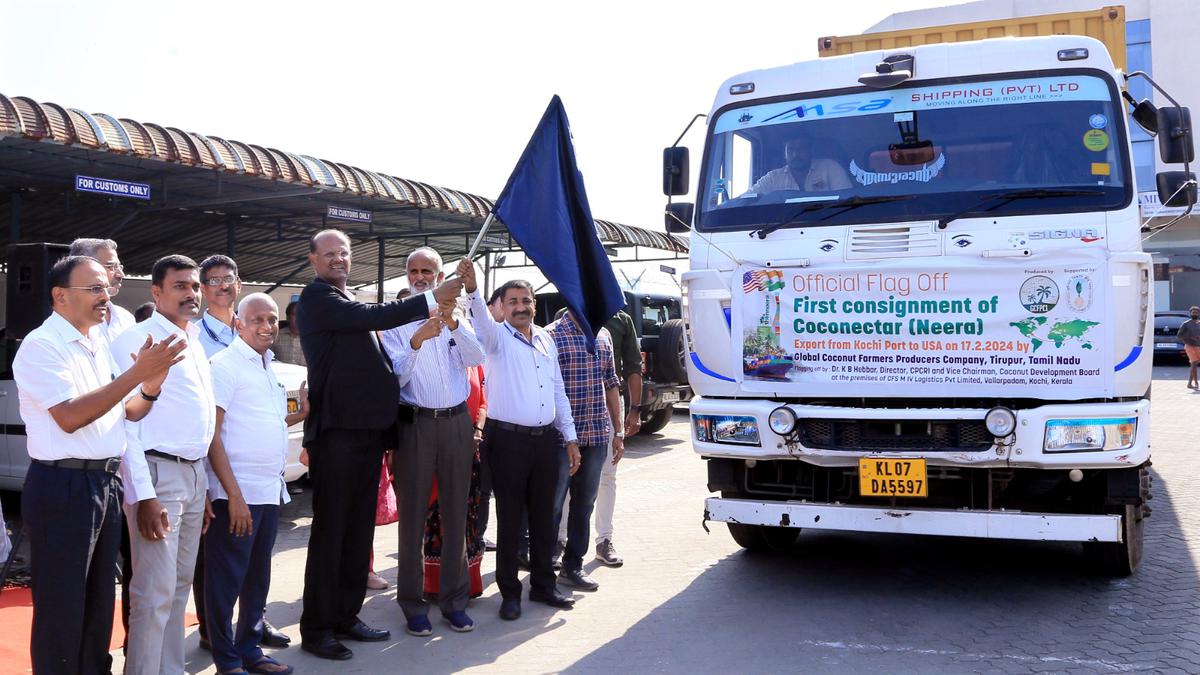 First consignment of Neera Coco Nectar flagged off from Kochi to USA
