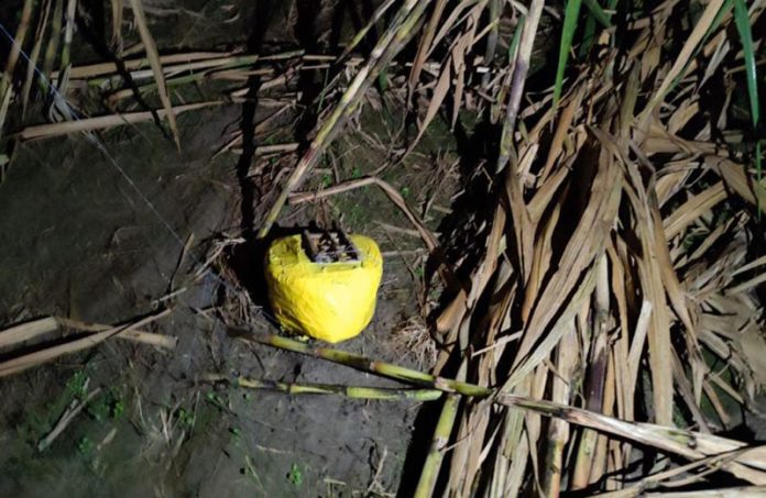 An IED dropped by drone close to border village was recovered by BSF in Kathua district on Thursday.