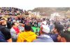 Union Minister Dr Jitendra Singh at a public meeting in remote Machhedi area of Bani in district Kathua on Saturday.