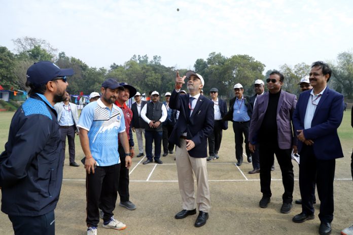 Uttam Lal, Director (Personnel), NHPC inaugurating cricket tournament at Gurugram on Monday.