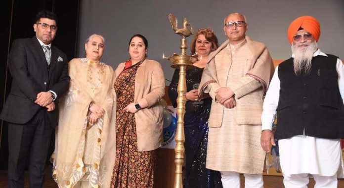 Former Mayor, Rajinder Sharma and others during Annual Day celebration of Junior International Daily Rising School, RS Rura.